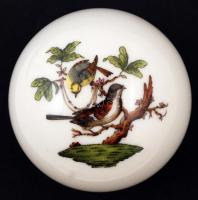 Herendi Rothschild ékszertartó, kézzel festett, hibátlan, jelzett, d:7,5 cm