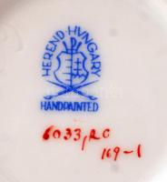 Herendi Rothschild ékszertartó, kézzel festett, hibátlan, jelzett, d:7,5 cm