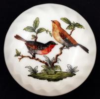 Herendi Rothschild ékszertartó, kézzel festett, hibátlan, jelzett, d:7 cm