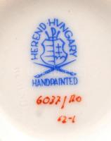 Herendi Rothschild ékszertartó, kézzel festett, hibátlan, jelzett, d:7 cm