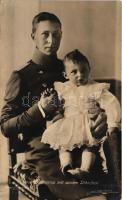 Wilhelm, German Crown Prince with his son (EK)