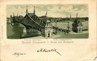 Budapest, Ferenc József híd, litho (EM)