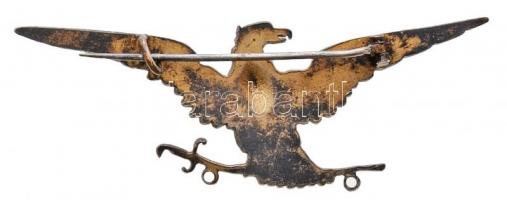 ~1930. "Turul Szövetség Országos Lövészversenye" díjérem felső része, aranyozott Br turulm...