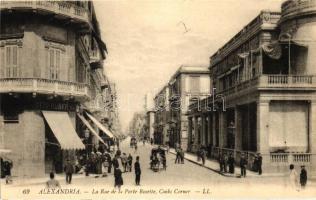 Alexandria, La Rue de la Porte Rosette, Cooks corner, Otto Huber shop (cut)