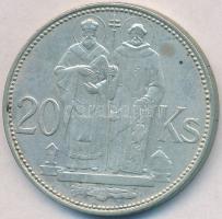 Szlovákia 1941. 20K Ag &quot;Cirill és Metód&quot; T:2 Slovakia 1941. 20 Korun Ag &quot;St. Kyrill and St. Methodius&quot; C:XF Krause KM#7.1