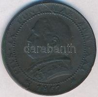 Olasz Államok/Pápai Állam 1867. 1S (5c) Cu "IX. Piusz" T:3 rep.
Italian States/Papal State...