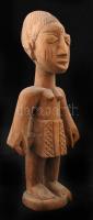 Afrikai faragott női figura, alján sérült, m:31 cm