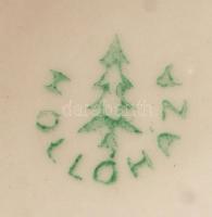 Hollóházi porcelán váza, kézzel festett, jelzett, kézzel festett, jelzett, m: 17,5 cm