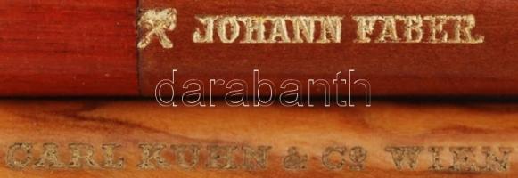 Régi (cca 1900), szép Tustoll készlet, 5db szár köztük több márkás (Faber, Kuhn), és   Aluminium-Fed...