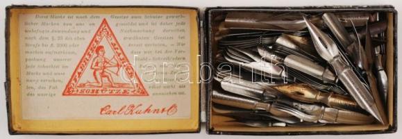 Régi (cca 1900), szép Tustoll készlet, 5db szár köztük több márkás (Faber, Kuhn), és   Aluminium-Fed...