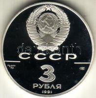 Szovjetunió 1991. 3R Ag "Fort Ross-Kalifornia" T:PP