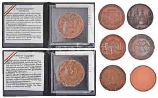 8db Br emlékérem, kettő eredeti tokjában, közte Kiss Nagy András (1930-) 1973. "Magyar Nemzetér...