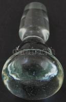 Régi üvegdugók, kis lepattanásokkal, 2db, 9cm ill. 7cm