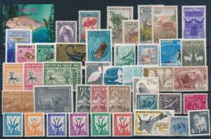 Animals 43 stamps with sets and 3D stamps, 43 db állat motívum bélyeg, közte teljes sorok, 3D bélyeg