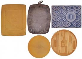 5db klf szocialista emlékérem és plakett mezőgazdasági kiállításokról, közte 1964. "65. Országo...