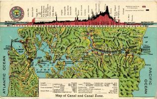 Map of Canal and Canal Zone, Panama (gluemark)