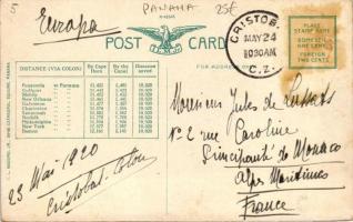 Map of Canal and Canal Zone, Panama (gluemark)