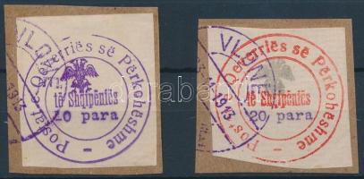 Hivatalos bélyeg 2é kivágáson, Official stamps