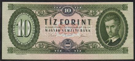 1975. 10Ft előlapon erősen, hátoldalon közepesen felcsúszott nyomat T:I