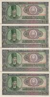 Románia 1966. 25L egymásutáni (3x) + egyszer kihagyott (1x) sorszámokkal, 2 klf lemezhibával! T:I