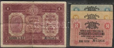 Olaszország/Velence/osztrák-magyar megszállás 1918. 5c,10c,50c,1L T:II,II/III