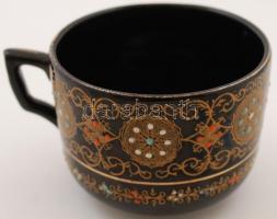 Gibson&Sons angol kerámia kávés csészék, kiöntővel, apró lepattanásokkal, jelzett, 3 db