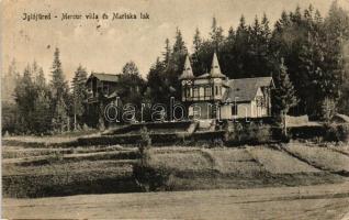 Iglófüred, Mercur-villa és Mariska-lak; Wlaszlovits Gusztáv kiadása / villas (EB)