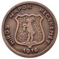 1976. "Hírös Napok Kecskemét 1976 / Kertészeti Élelmiszeripari Gépkiállítás" Br emlékérem ...