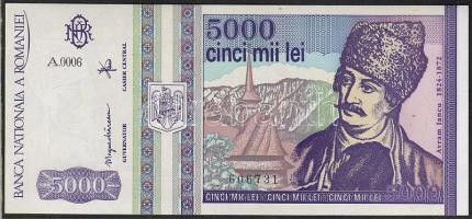 Románia 1993.május 5000L T:I