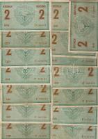 1914. 2K (15x) 2 klf "C" típussal T:II/III