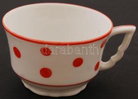 Zsolnay pöttyös kávés csésze(3 db), csészealjjal(4 db), hibátlan, jelzett