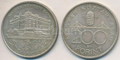 1993. 200Ft Ag "MNB" (2x) T:2,2-