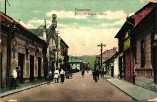 Petrozsény, Kossuth Lajos utca, kávéház; Muntyan Tivadar kiadása / Kossuth street with café