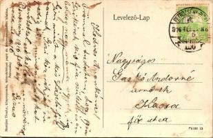 Petrozsény, Kossuth Lajos utca, kávéház; Muntyan Tivadar kiadása / Kossuth street with café