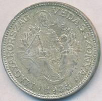 1938. 2P Ag "Madonna" T:2,2- patina
Adamo P7