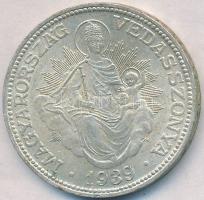 1939. 2P Ag "Madonna" T:2 patina
Unger: 1511., Adamo P7