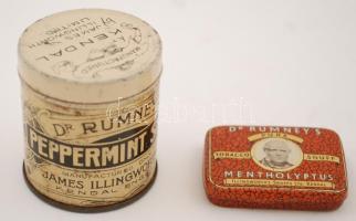 Régi tubákos fém dobozok 2 db / Vintage metal  snuff boxes