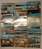 410 db modern német, osztrák svájci jugoszláv városképes képeslap, sok bélyeges