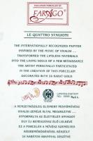 Faragó Miklós (1947- ): A négy évszak II.: Nyár, Hollóházi porcelán tál, kézzel festett, aranyozott,...