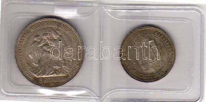 Magyarország / Ungarn 1Ft 1881 J. 358a T: kiváló / Erh: vz + 5K 1907. J. 416 T: kiváló / Erh: vz