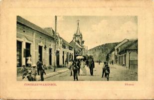 Vulkán, Fő utca / main street, shops