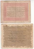 1848. 5Ft vörösesbarna + 10Ft "Kossuth bankó" T:III-