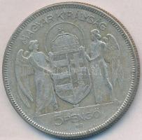 1930. 5P Ag &quot;Horthy jobbra&quot; T:3 Adamo P8