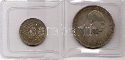 Ausztria / Österreich 1Krone 1915. J. 383 T: nagyon szép/kiváló / Erh: ss/vz + 5K 1908. J. 397 T: nagyon szép / Erh: ss