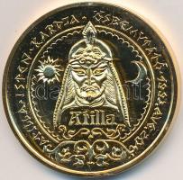 1993. "Magyarok népvándorlása és honfoglalása - Attila" 2xklf aranyozott és bronzozott Cu ...