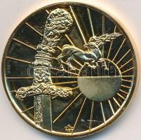 1993. "Magyarok népvándorlása és honfoglalása - Attila" 2xklf aranyozott és bronzozott Cu ...