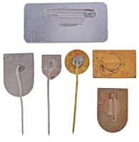 ~1980. 6db klf Békés megyei városi fém kitűző T:2