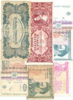 50db vegyes magyar és külföldi bankjegy, közte pengők, román, jugoszláv pénzek T:vegyes