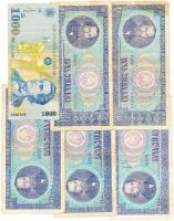 50db vegyes magyar és külföldi bankjegy, közte pengők, román, jugoszláv pénzek T:vegyes