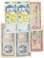 50db vegyes magyar és külföldi bankjegy, közte pengők, román, jugoszláv pénzek T:vegyes